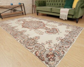 Turkish oriental bedroom carpet, 4'11" X 9'  dining room rugs,  D81N4983
