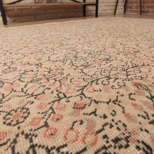 6x10 rug for living room,  oriental wool rug, 6&#39;4&quot; X 9&#39;11&quot; bedroom rug, D106N7581
