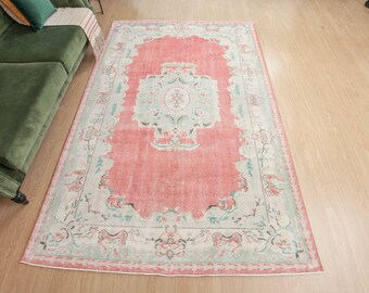 Turkish  Living Room Carpet  , oriental dining room  rug 6'1" X 9'8" ,  D7N2255