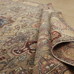 6x10 brown oriental rug, hand woven bedroom rug, 6&#39;4&quot; X 9&#39;8&quot; vintage rug,  D133N9130