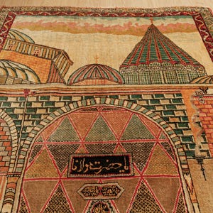 designed vintage living room carpet , 4'8" X 6'7" bedroom handmade rug, D160(BAL)N9727