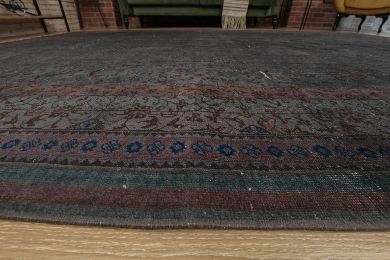 8x12 Wool Bedroom Rug Dark Deco Vintage Rug Turkish Rug Etsy