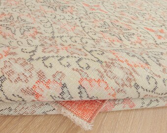 6x9  hand woven Minimal Rug, handmade rug, 5&#39;8&quot; X 9&#39;5&quot;,  Low Pile Rug D46N3176