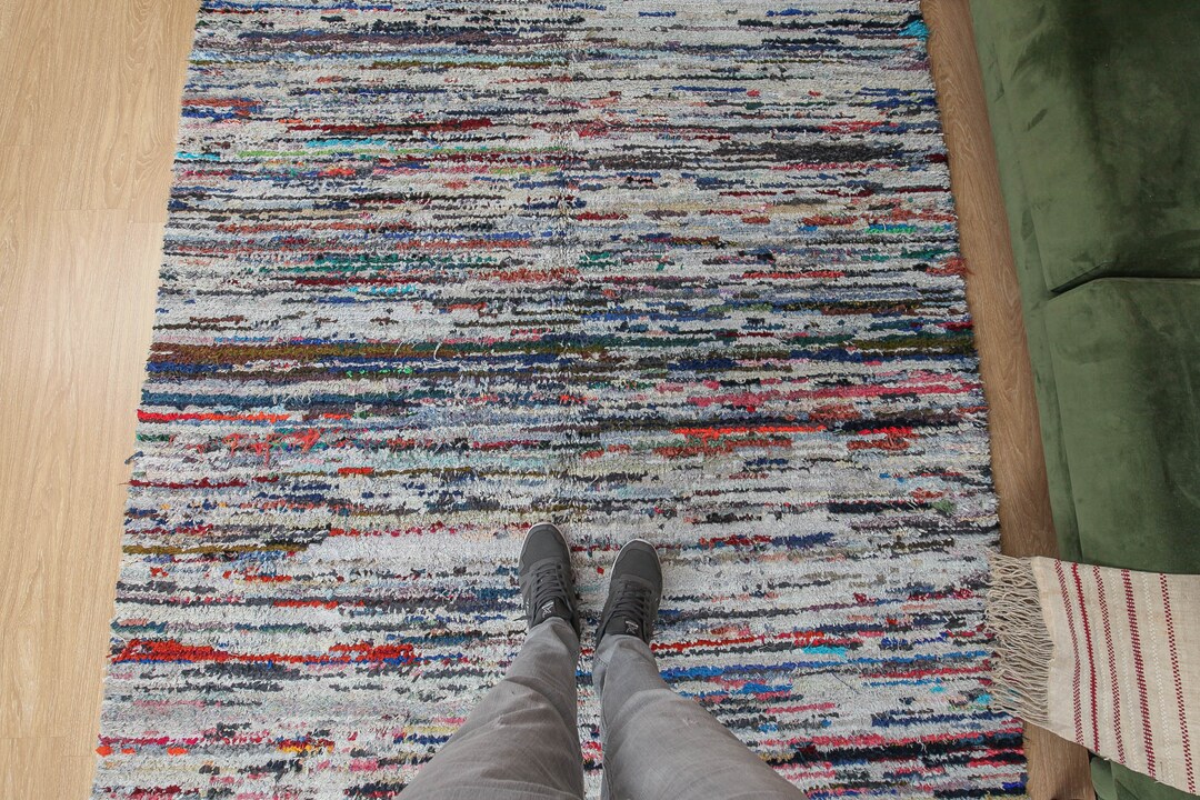 7x8 Shaggy Rug Made of Hemp Modern Design Hemp Rug Etsy