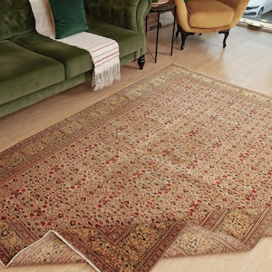 6x9 home decor rug, retro area rug, 6&#39;3&quot; X 9&#39;5&quot;  dining room rug, D138N9057