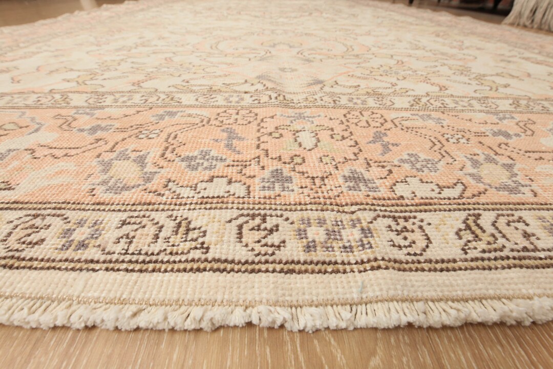 6x10 Vintage Bedroom Rug, Retro Area Rug, 6'4 X 9'7 Woven Living Room ...