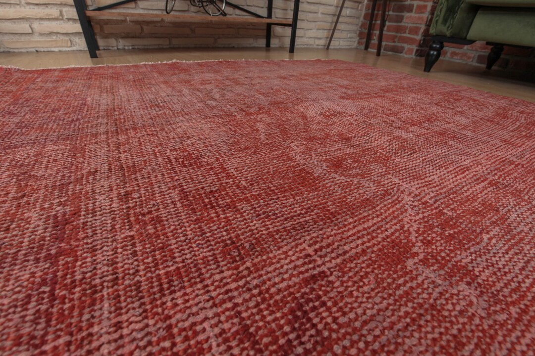 5x10 Dining Room Red Rug Turkish Farmhouse Rug Etsy