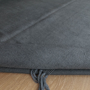 6x10 gray living room rug, grey hemp, simple area rug, 6&#39;3&quot; X 9&#39;6&quot; retro rug, D57N4379