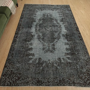 6x8 Dining Room Rug, Grey Brown Rug, Kitchen rug, 5&#39;6&quot; X 8&#39;4&quot; Bedroom  rug  D67N5293