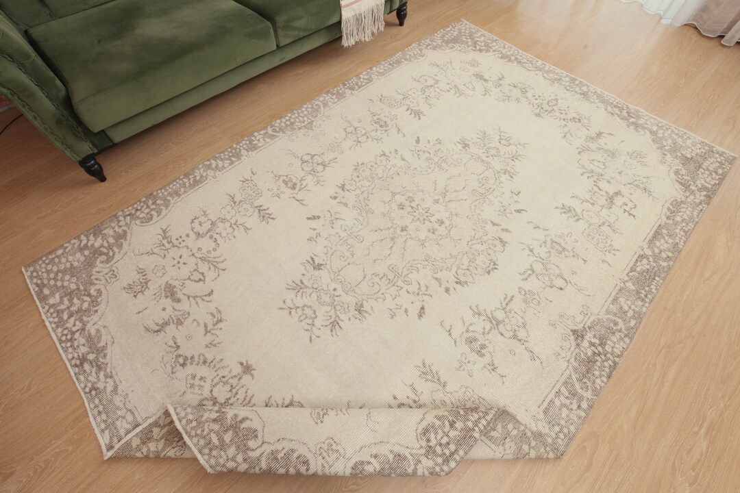 Retro Dining Rug Retro Dining Room Rug, Vintage Living Room Carpet 6'2