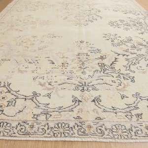 6x9 rug for bedroom, wool rug, 5&#39;6&quot; X 8&#39;8&quot;,  Vintage Kitchen Rug, D46N3175