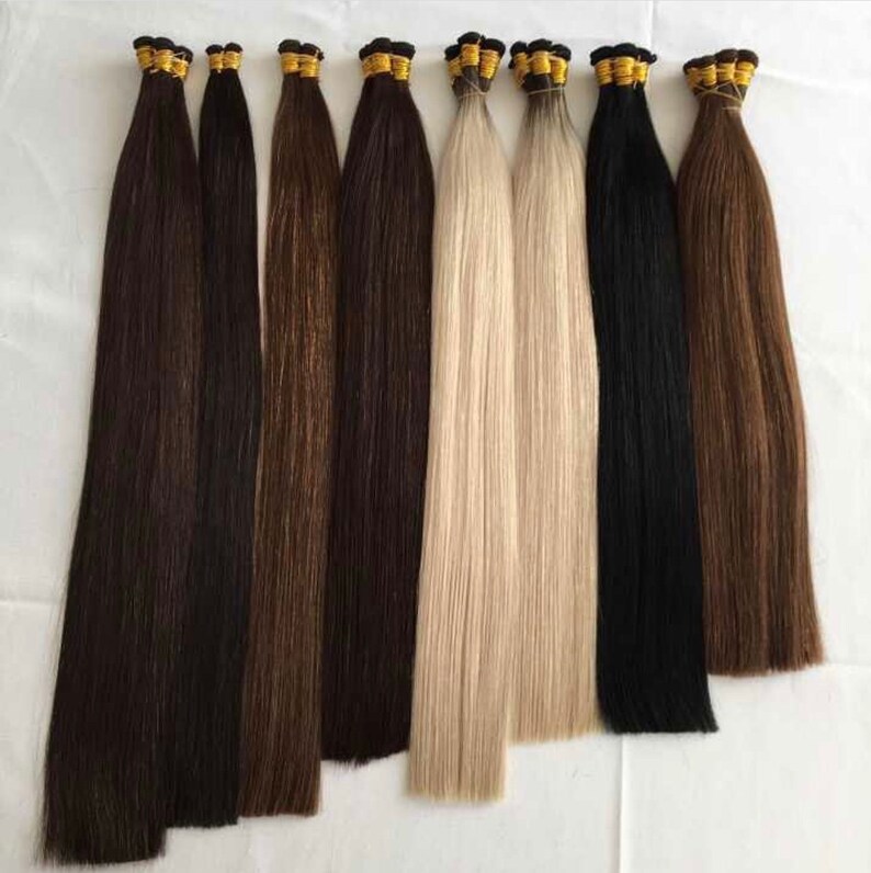Hand Tied Weft Hair Extensions Remy Hair Etsy