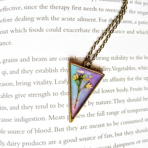 One of a Kind Handmade Pressed Wildflower Necklace