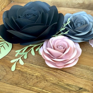 Set of 3 Paper Flowers, nursery decor, wall decor, wedding decor, baby shower