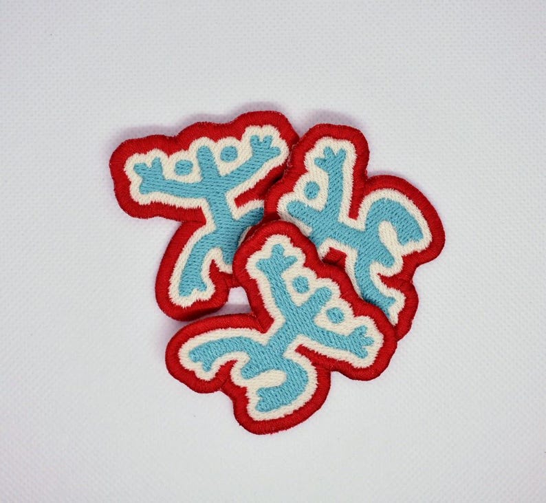 Puerto Rico Coqui Flag, Sol Taino, Coqui Taino, Taino Sun Patch Embroidered Sew-On/Iron-On/Velcro Taíno Coquí (red)