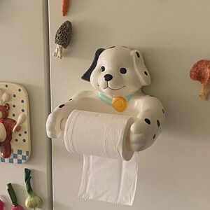 Lustiger Toilettenpapierhalter Dalmatiner Hund im koreanischen Retro Stil