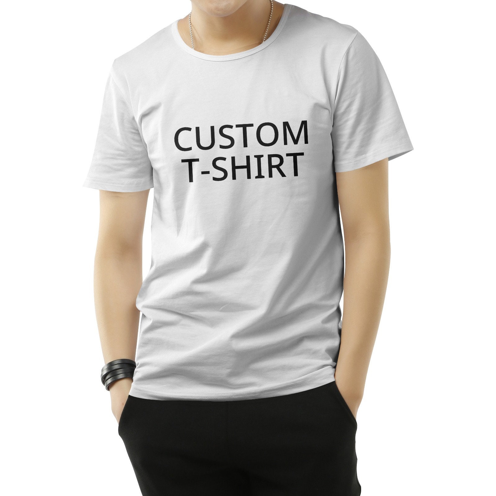 Custom Cotton TShirt HighQuality Customizable Text & Etsy