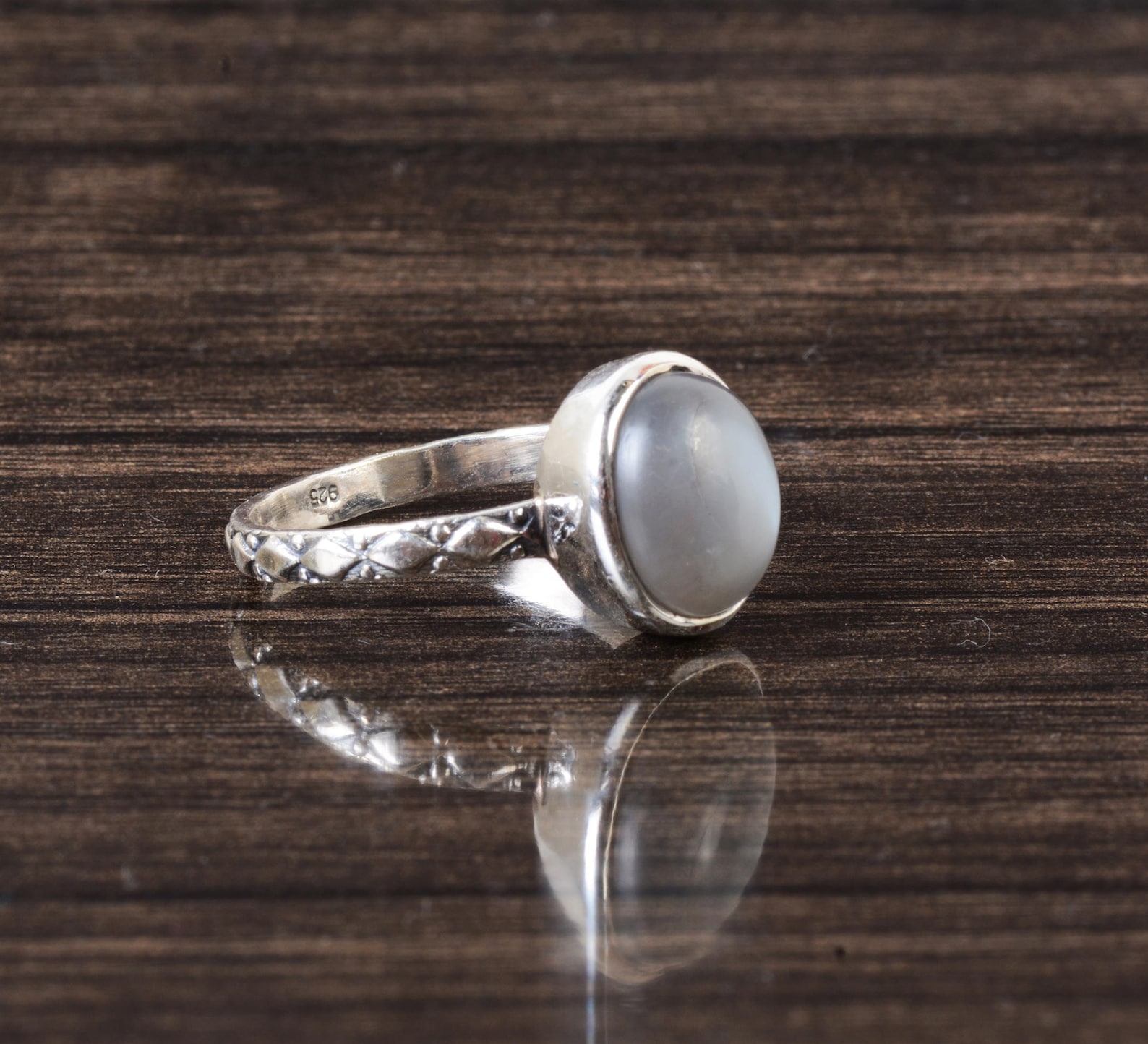 Moonstone Gemstone Ring moonstone Silver Ring Journey ring Etsy