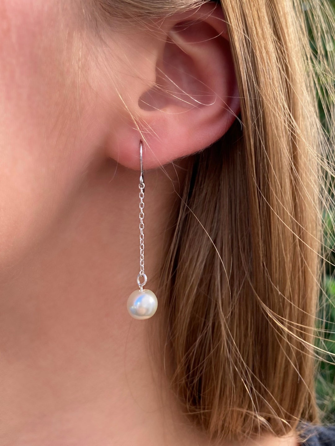ピアス Single Earring with Pearls in Gold il_1080xN.3320093971_2loo.jpg