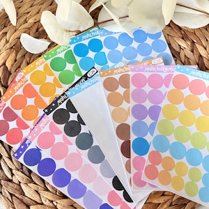 Konzentrische Ring Kreis Aufkleber Seiten | Niedliche Aufkleber | Kreis Stickers für Journals, Planer Scrapbooking | Deko Sticker
