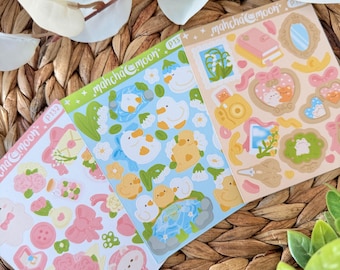 Patreon Sticker Club - Coquette Core Theme | Cute Sticker Sheets | Aesthetic Stickers for Journals, Planners Scrapbooking | Deco Stickers