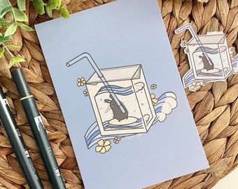BunnyDragonCo Art Prints | Cute Art Prints | Decorative Prints for Walls | Postcard Prints | Aesthetic Art | 4x6" inch