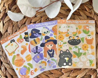 Patreon Sticker Club -  Bewitched Sticker Sheets | Cute Stickers | Aesthetic Stickers for Journals, Planners Scrapbooking