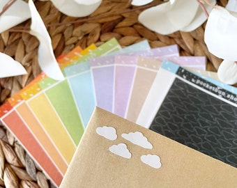 Mini Cloud Decorative Sticker Sheets | INDIVIDUAL LISTING | B-GRADE Read Description