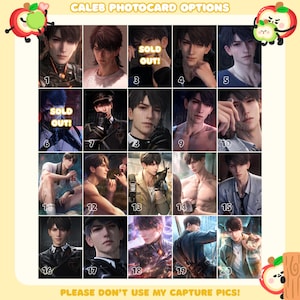 LADS Photocards | Embossed | Love and Deepspace | Sylus | Caleb | Rafayel | Xavier | Zayne | Different Finishes Available! image 4