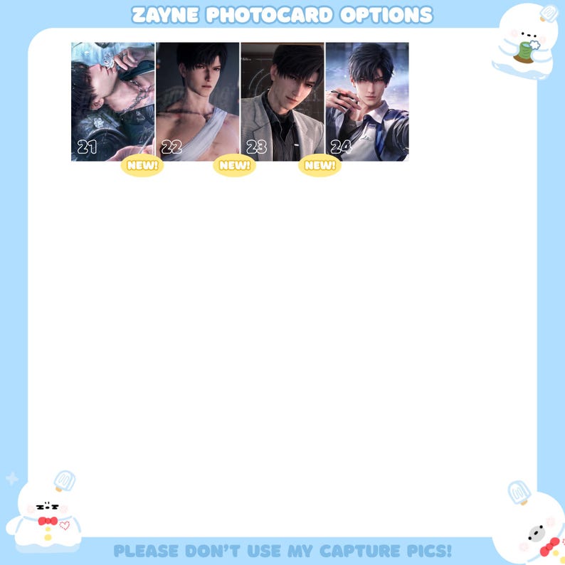 LADS Photocards | Embossed | Love and Deepspace | Sylus | Caleb | Rafayel | Xavier | Zayne | Different Finishes Available! image 7