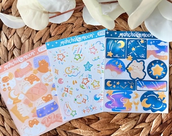Patreon Sticker Club - Sweet Dreams Theme | Cute Sticker Sheets | Aesthetic Stickers for Journals, Planners Scrapbooking | Deco Stickers