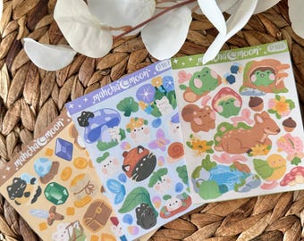 Patreon Sticker Club - Enchated Forest Sticker Sheets | Cute Stickers | Aesthetic Stickers for Journals, Planners Scrapbooking