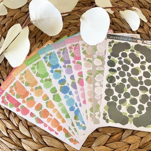 Decorative HOLOGRAPHIC Rose Stickers | Toploader | Polco | Sticker Sheets