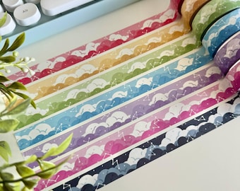 Celestial Clouds Washi Tape | Kawaii, Cute, Aesthetic | Decorative Tape for Journals, Planners, Scrapbooking