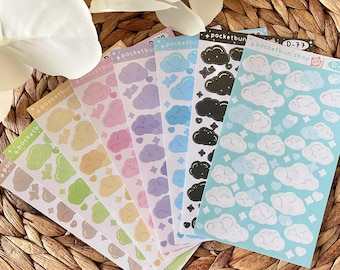 Holographic Cloud Vinyl Deco Sheets | Toploader | Polco | Sticker Sheets