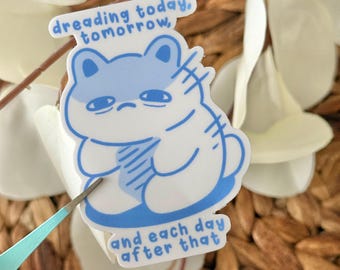 Dread Vinyl Sticker | Kawaii, Cute, Funny | Waterproof and Dishwasher Safe | Waterbottle Stickers