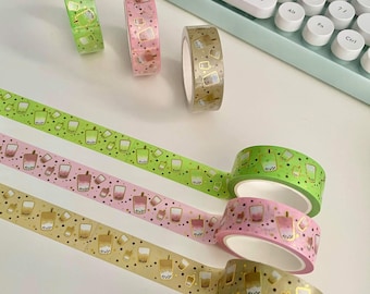 Boba Cafe Washi Tape - GOLD FOILED