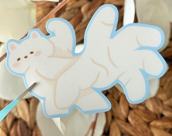 Tofu Punch Vinyl Sticker | Kawaii, Cute, Funny| Waterproof and Dishwasher Safe | Waterbottle Stickers