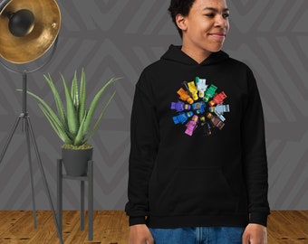 Lego Circle Spacemen - Youth heavy blend hoodie