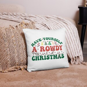 Rowdy Christmas - Basic Pillow - Western Christmas