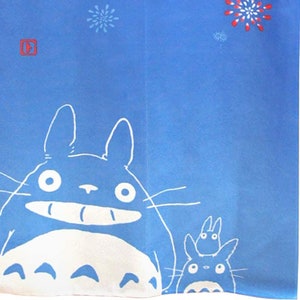 Noren Japanese door curtains My Neighbor Totoro pattern Fireworks Blue, Japan Ghibli studio totoro tapestry window curtain
