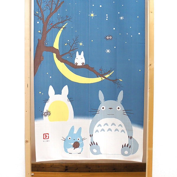 Noren rideaux de porte japonais Mon Voisin Totoro Lune, japon tapisserie Studio Ghibli rideau de fenêtre