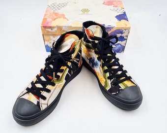 Chaussures basket en tissu de japonaises traditionnelles belt OBI. Taille 39