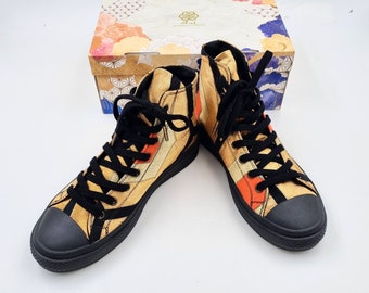 Chaussures basket en tissu de japonaises traditionnelles belt OBI. Taille 38