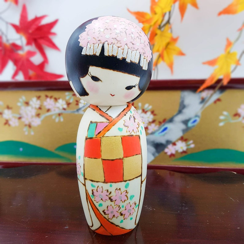 Kokeshi Himé Sama doll exclusive wooden figurine Japan handmade artisanal image 2