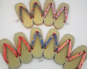 Sandales Japonaises Zori Femme motif asanoha