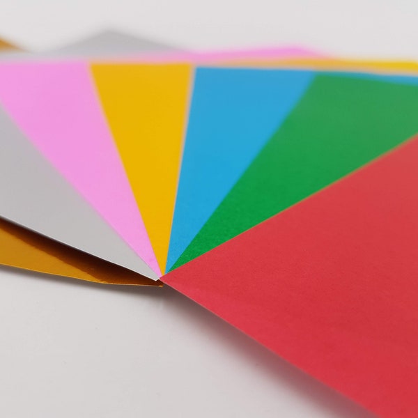 Bloc 60 feuilles de papier japonais 50 couleurs pour pliage origami