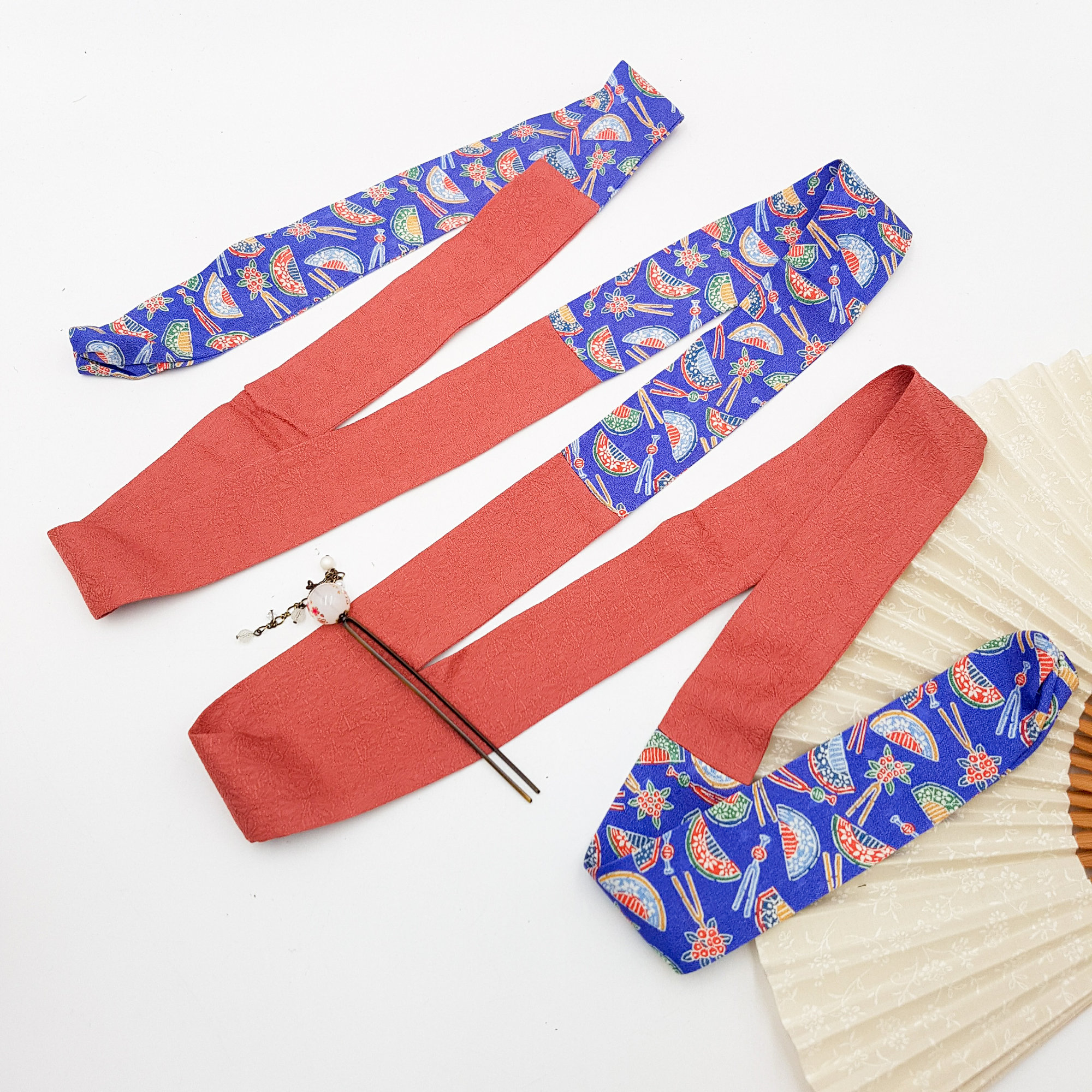 Ribbon in Real Japanese Silk of Kimono With Old Pink and Etsy UK