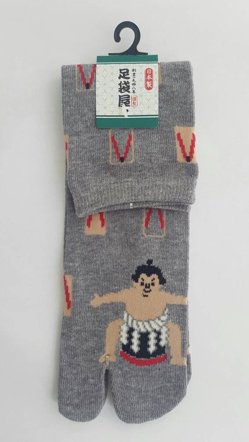 Japanese Tabi cotton socks with Sumo Tori pattern made in | Etsy