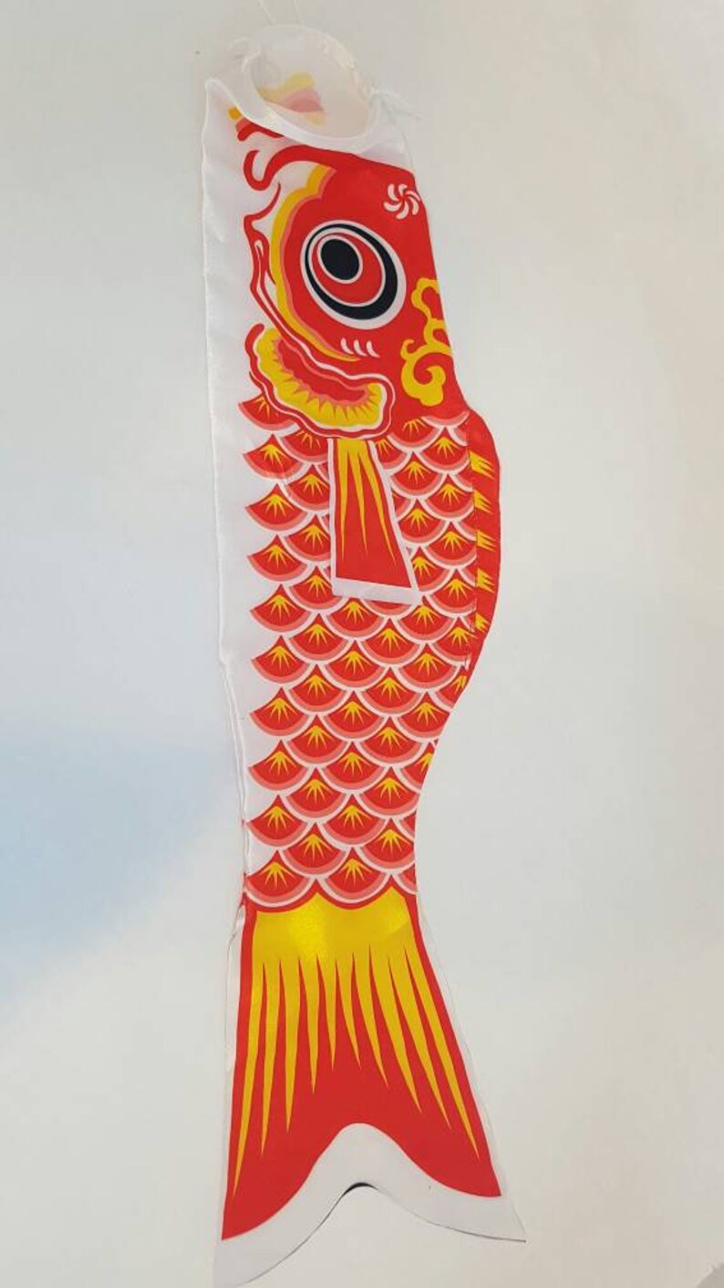 Drapeau Manche à Air Carpe Japonaise - Décoration Extérieur 100x25 Cm Résistant UV